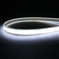 Bande lumineuse LED COB flexible DC 12V 24V 11W/M à haute efficacité, sans points, pour éclairage intérieur d'armoires