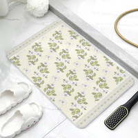 Keset Lantai Kamar Mandi Anti-Selip Ramah Lingkungan Berbahan Lumpur Diatom Cepat Kering dengan Motif Cetak Gaya Amerika
