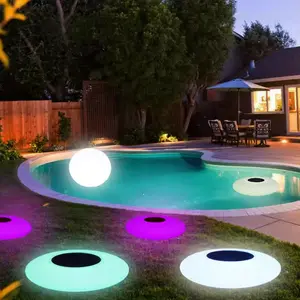 RGB luce solare piscina atmosfera gonfiabile giardino giardino Patio festa spiaggia all'aperto Led solare galleggiante luci piscina