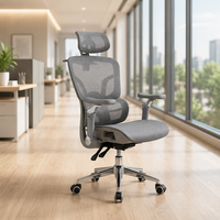 Chaise de bureau ergonomique en maille 6D avec soutien lombaire, design moderne et minimaliste pour la maison et les étudiants