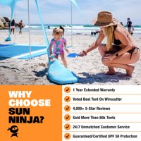 Tente de plage pop-up facile à monter, abri solaire portable en Lycra pour camping et activités de plein air