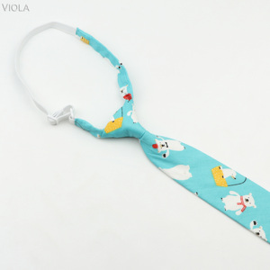 Corbata elástica con estampado de dibujos animados para niños y niñas, corbatas de algodón con estampado de animales, pato, perro, oso, elefante, 5cm - Product Image 3