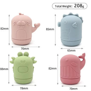 Jouets de bain en silicone souple du fabricant écologique Thème de l'océan mignon pour les tout-petits et les bébés - Product Image 3