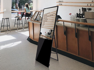 Xách tay 55-inch độ nét cao LED backlit LCD quảng cáo kỹ thuật số biển bảng cho giáo dục di động trung tâm mua sắm Trắng - Product Image 2