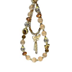 Llavero Retro de Lujo con Piedra Ojo de Tigre, Cadena para Teléfono, Accesorio Colgante para Bolso con Toque de Alta Gama - Product Image 1