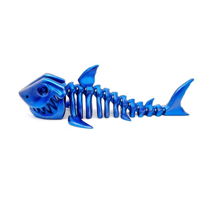 Squelette de requin imprimé en 3D en PLA, modèle océanique articulé avec mâchoire articulée, jouet marin flexible STEM, cadeau de bureau pour les 7 ans et plus - Product Image 5