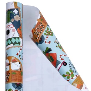 Custom Christmas-Themed Cartoon Gift <b>Wrapping</b> <b>Paper</b> Roll Single Side PE Coated Art <b>Paper</b> 100GSM Eco-Friendly Recyclable Digital - Product Image 6