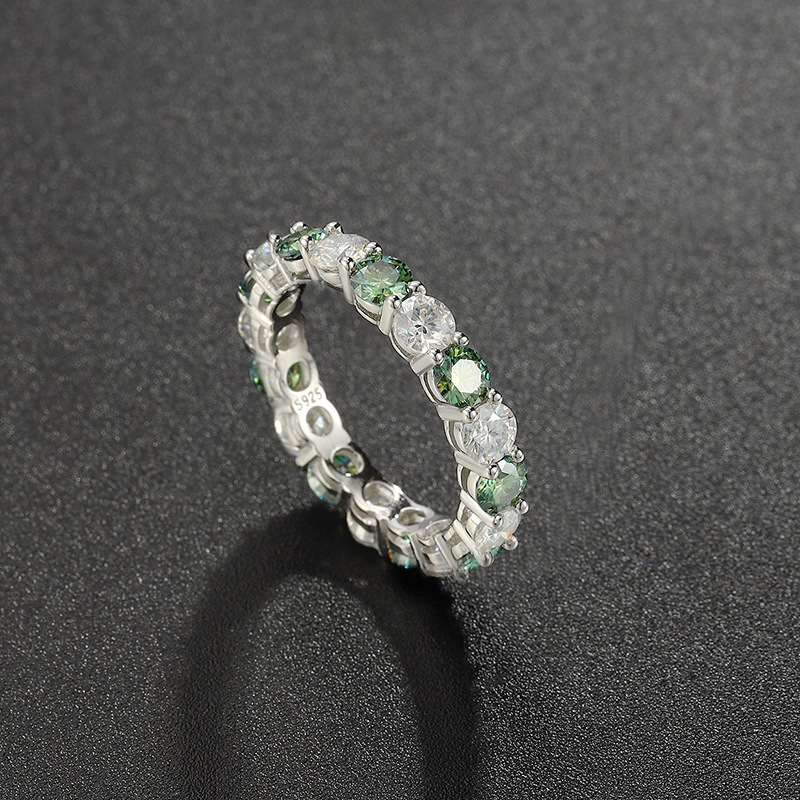 Dark green between White