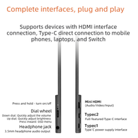 Moniteur portable professionnel 15,6 pouces 72% NTSC avec écran large, luminosité de 400 cd/m², fréquence de rafraîchissement de 144 Hz, panneau IPS Full HD