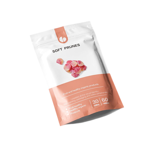 Sachet alimentaire en aluminium avec fermeture éclair pour protéines en poudre, fond en plastique imprimé avec pelliculage mat - Product Image 1