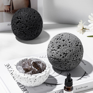 Contenedor de velas de cemento vacío MSH, vela de <span class=keywords><strong>piedra</strong></span> volcánica de superficie rugosa única, tarro de velas, taza para decoración del hogar - Product Image 1