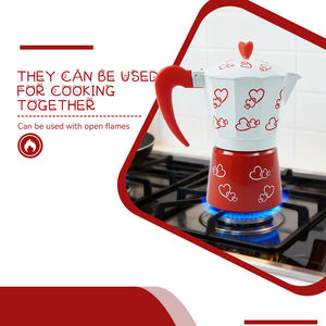<span class=keywords><strong>Cafetera</strong></span> Moka <span class=keywords><strong>Roja</strong></span> Personalizada, <span class=keywords><strong>Cafetera</strong></span> Espresso Portátil Personalizada, <span class=keywords><strong>Cafetera</strong></span> Moka de Aluminio de 1, 2, 3, 6, 9 y 12 Tazas - Product Image 5