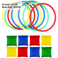 Offre Spéciale – Ensemble de Cônes d'Agilité 3-en-1 en PE/PP Multicolores et Durables pour Jeu de Lancer de Sac de Haricots et de Pétanque Pliant en Extérieur pour Enfants