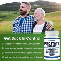 Ausreson Capsules de soutien de la prostate à base de Palmier nain, Supplément de Palmier nain amélioré pour la prostate