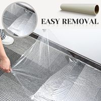 Klare selbst klebende Teppichs chutz folie Hochleistungs-PE-Schutzschild-Abdeck band 50cm Breite Weiche, klebrige Boden abdeckung
