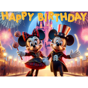 Toile de fond sur le thème de <span class=keywords><strong>Minnie</strong></span> Mouse, couverture de fond pour fête, toile de fond pour anniversaire, décorations de fête pour enfants - Product Image 1