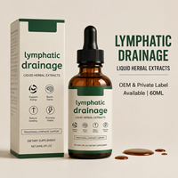 TK Meilleures ventes OEM Marque privée Gouttes liquides de drainage lymphatique Complément alimentaire à base d'extraits de plantes et de vitamines