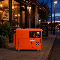 Generator Diesel Portabel Senyap 50Hz Starter Elektrik 12V DC Dua Outlet Voltmeter Digital Alternator 100% Tembaga ISO CE