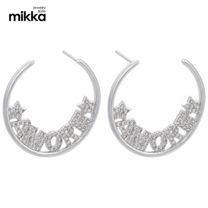 Boucles d'oreilles clous minimalistes en argent S925, fabriquées à la main, de qualité supérieure, différents types, pour enseignant, avec lettre formelle, OEM - Product Image 4