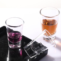 Verre à shot moderne transparent à fond épais de 85 ml et 120 ml pour cocktails, whisky, bar et usage domestique