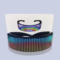 DIY Dessins LED Display Smart Glasses Rechargeable App Controlled Bluetooth Connected Full Color Light Up Glasses