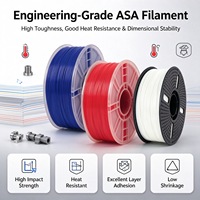 Filament d'impression 3D ASA 1,75 mm, plastique d'ingénierie résistant aux UV et aux intempéries pour imprimante 3D FDM