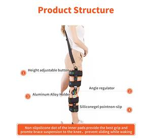HKJD - Soporte Ortopédico Telescópico para Rodilla Postoperatorio, Ortesis de Rodilla con Bisagras y Rango de Movimiento Ajustable para Alivio del Dolor de Rodilla - Product Image 4