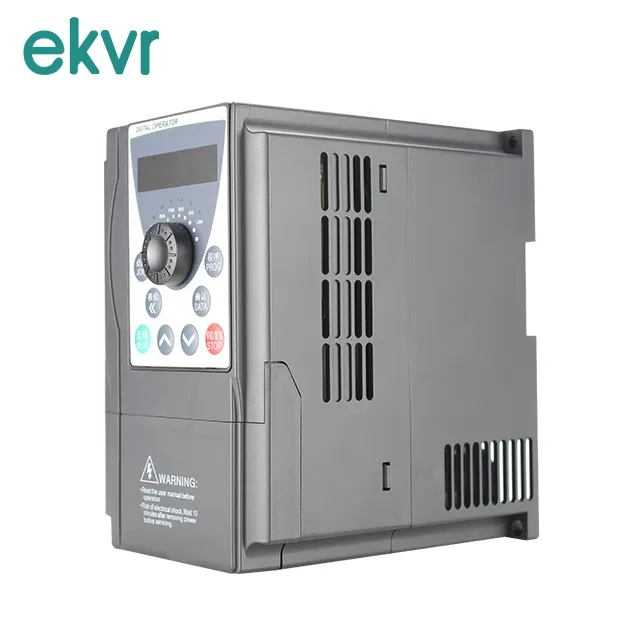 EKVR 220V 0.5KW 0.75KW 1.5KW 2.2KW 3KW 4KW 5.5KW 7.5KW 11KW 15KW 18.5KW autre puissance convertisseur de fréquence variable AC Driver VFD