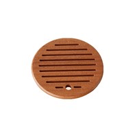Ensemble de dessous-de-plat ronds en bois de Sapele naturel, creux, pour dissipation de la chaleur, anti-brûlure, avec support pour casseroles, bols et bouilloires