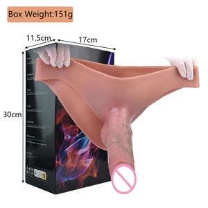 Wholesale Hollow Penis Pants Wearable Penis Sleeve Silicone Soft Male Enlargement Extension Realistic Penis Sleeve Adult Sex <b>Toy</b> - Product Image 6
