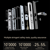 Serrure de porte intelligente Locstar Security Gate, serrures électroniques numériques à empreintes digitales, Tuya Wifi, clavier à code, entrée sans clé