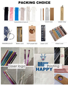 เทรนด์ใหม่ หลอดดูดน้ำแบบใช้ซ้ำได้ ทำจากสแตนเลส รูปทรงเฉียง สำหรับเครื่องดื่มบัวบาก อุปกรณ์เสริมที่เป็นมิตรกับสิ่งแวดล้อม - Product Image 4