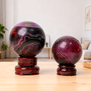 New <b>Crystal</b> Spheres Wholesale Colorful Natural Agate Stone <b>Ball</b> Sphere for Healing Decoration - Product Image 4