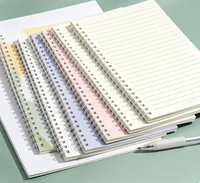 Carnet A5 à spirale en carton et papier gaufré, design simple et mignon pour étudiants, cahiers scolaires lignés A5 en gros