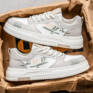 Zapatos de Cuero Modernos para Hombre, Zapatillas Deportivas de Moda, Zapatos Casuales Transpirables para Jóvenes, Zapatos Deportivos de Cuero con Cordones - Product Image 6