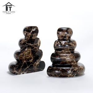 Design d'intérieur moderne Décoration de maison de luxe Café Beige Marbre <span class=keywords><strong>Booken</strong></span> Tabletop Office Decor Accessories - Product Image 6