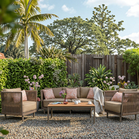 Neuheit: Luxuriöses Outdoor-Lounge-Set für Terrasse, Balkon und Garten – Modulares Sofa-Set, heiß begehrt