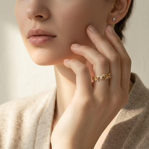 New Elegant Fine Jewelry Antique Millegraining <b>Craft</b> Vintage Design Real 18K Solid Yellow Gold Natural Diamond <b>Rings</b> for Women - Product Image 5