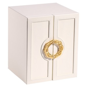 Boîte à bijoux rectangulaire de luxe en cuir à cinq couches, grande capacité, double ouverture, pour le rangement domestique avec tiroir - Product Image 6