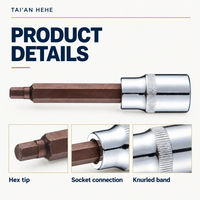 Douille hexagonale longue à six pans, embout de clé hexagonale à arbre allongé de 1/2 pouce, H4 H5 H6 H8 H10 H12