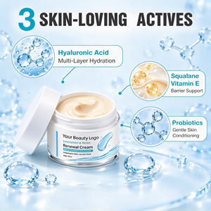 Crème Visage Soin Saisonnier à l'Acide Hyaluronique Multi-Molécules, Squalane et Derivé de Vitamine E pour Équilibrer la Microflora Cutanée - Product Image 3