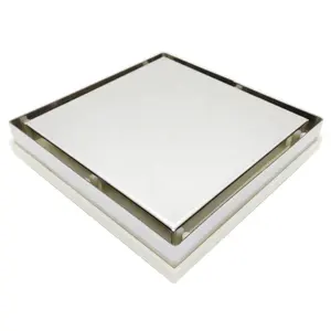 6 Inch Invisible Concealed Hidden Anti-odor Metal Tile Insert Shower Drain SUS 304 Bathroom Square Shower Floor Drain