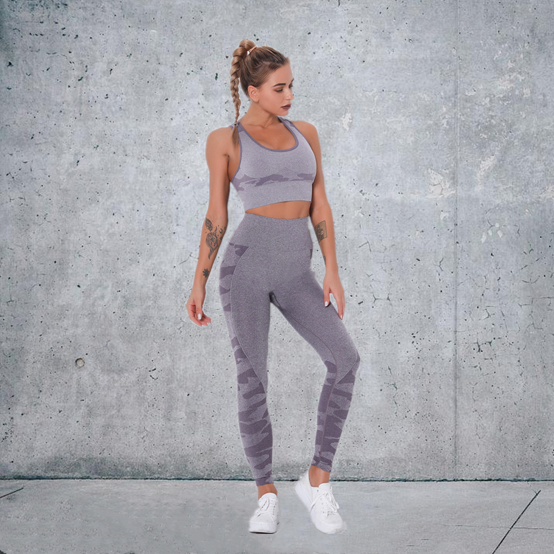 HOT 5 colors Fashion Modern Breathable Workout Clothing Popular Women Active Wear Yoga Set hygroscopic