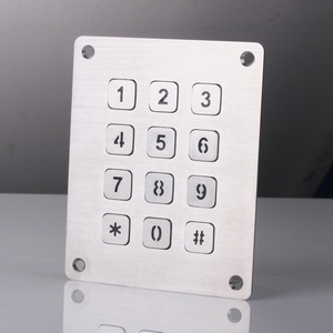Teclado personalizado de 12 teclas 3X4 Matrix para exteriores, resistente al agua, de acero inoxidable, 304 botones de Metal, 3X retroiluminación, certificado CE/FCC - Product Image 5