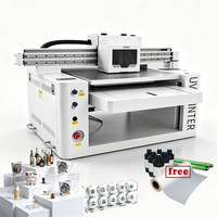 Impresora UV DTF de Cama Plana Tamaño 6060 para Azulejos de Cerámica, Vidrio y Jade con Relieve, Impresora UV Multicolor de Cama Plana, Máquina de Impresión Epson