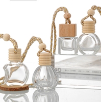 Bouteille diffuseur de parfum suspendue pour voiture 8ml 10ml, mini flacon vide en verre pour désodorisant, 100 pièces avec bouchon à vis et marquage à chaud