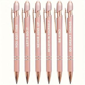 Bolígrafos Stylus para Pantallas Táctiles, Paquete de 6, Color Oro Rosa, Bolígrafos Inspiradores con Punta Mediana de 1.0 mm, Regalos para Enfermeras - Product Image 1