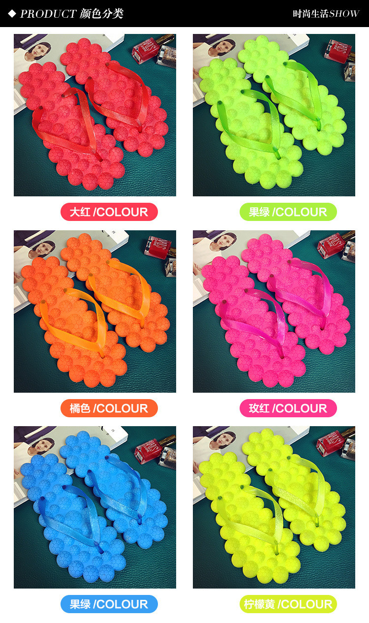 2021 Creative Bubble Flat Flip Flops Grape Massage Sandals Shoes Women Flip-Flops Slippers