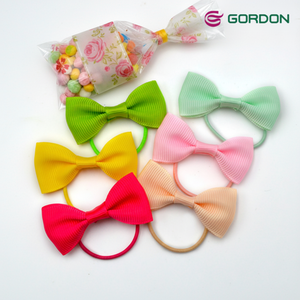 โบว์ผูกผมสำเร็จรูป Gordon Eco Friendly ทำจากริบบิ้นโพลีเอสเตอร์แบบ Grosgrain พร้อมห่วงยางยืด สำหรับวัยรุ่น สาวๆ และผู้หญิง ใช้ตกแต่งผม - Product Image 4