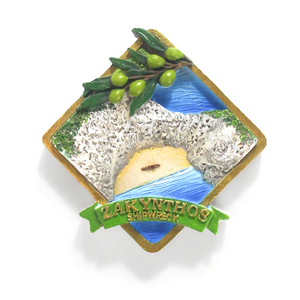 Aimants de réfrigérateur personnalisés à succès, aimants de réfrigérateur en résine d'île grecque avec olive, souvenirs de voyage en Grèce, aimants de réfrigérateur pour réfrigérateur - Product Image 4
